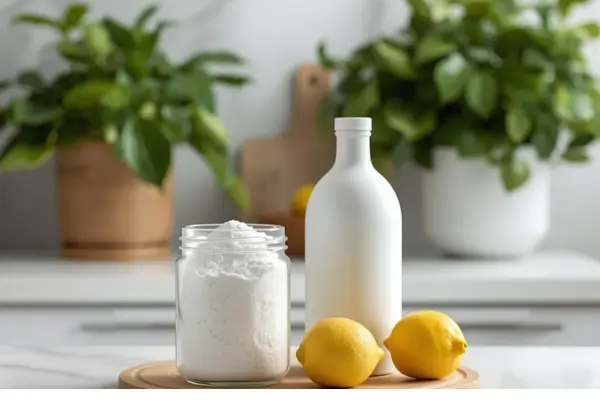 tira manchas caseiros: produtos naturais como limão e bicarbonato para limpeza