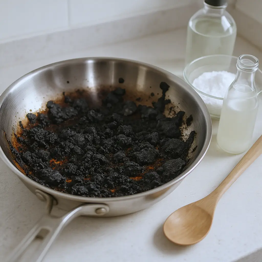 como limpar panela queimada