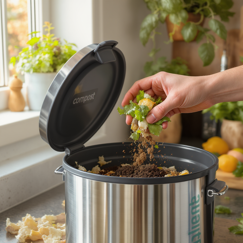Compostagem de resíduos orgânicos em apartamento sustentável