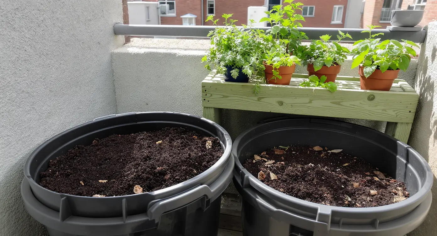 mini composteiro apartamento minhocario