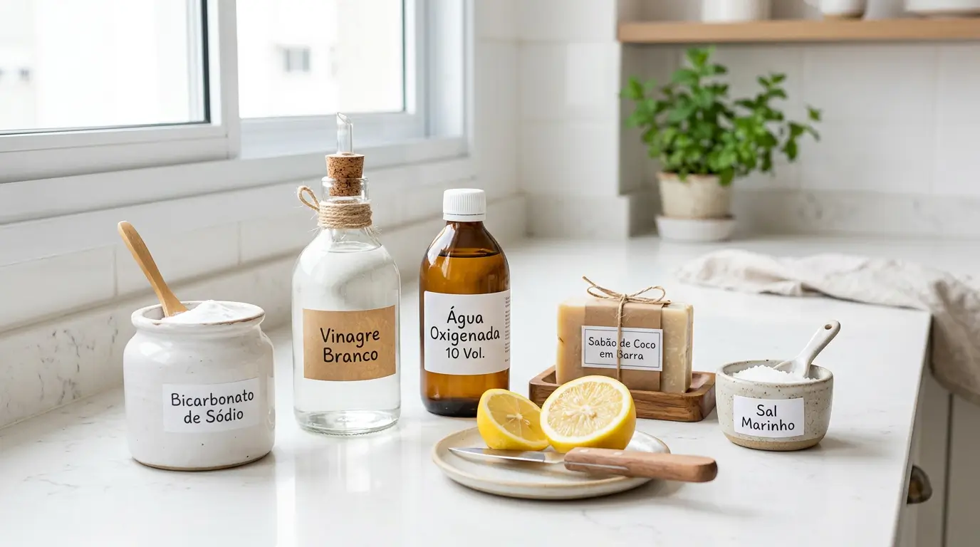 Ingredientes naturais para tira manchas caseiros