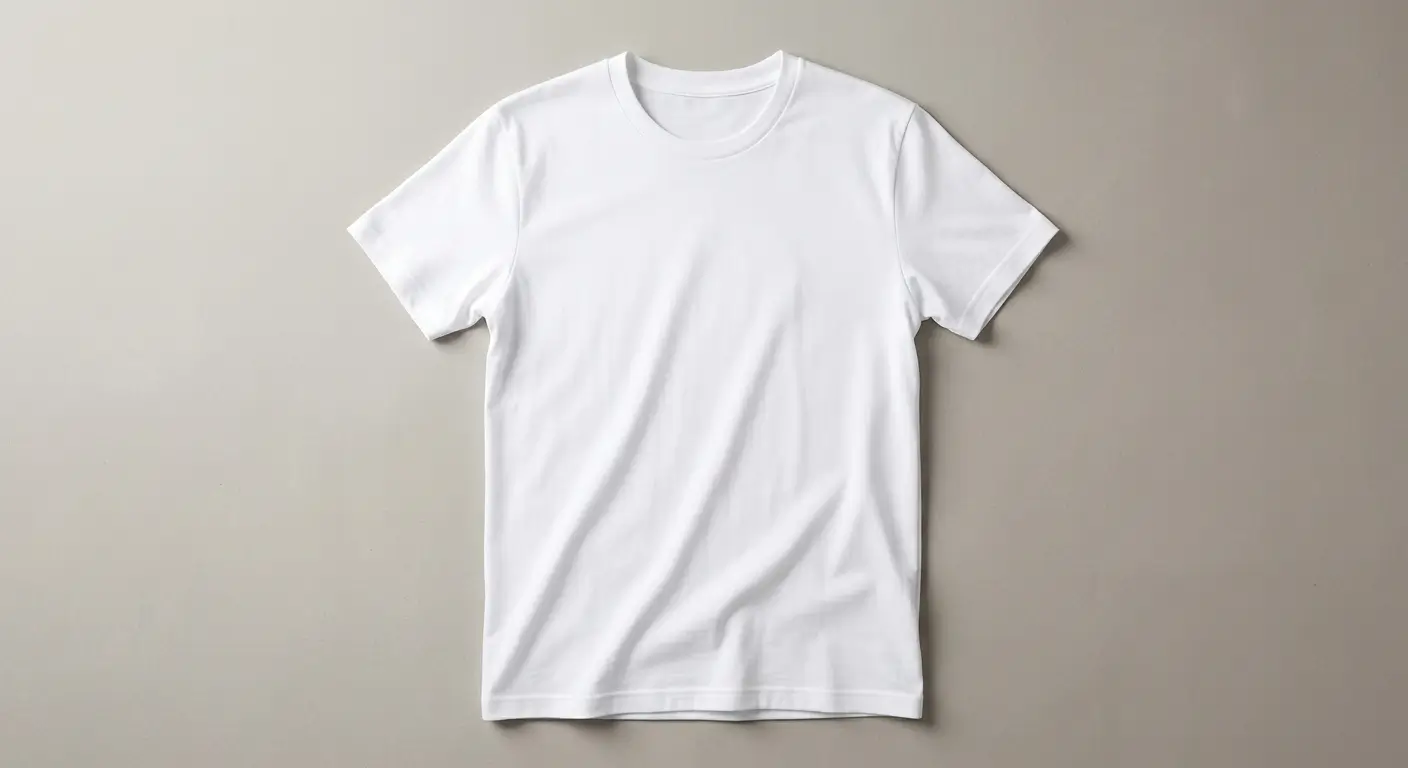 Camiseta branca totalmente limpa após remover a mancha de terra